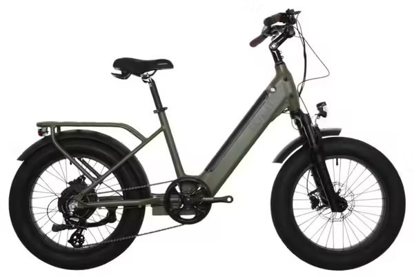 Bicyklet Shortail – Vélo cargo électrique urbain 20’’ (Vert kaki)