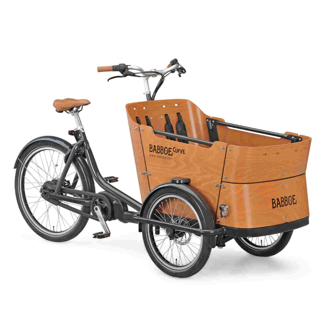Babboe Curve M – Vélo cargo électrique familial 3 roues