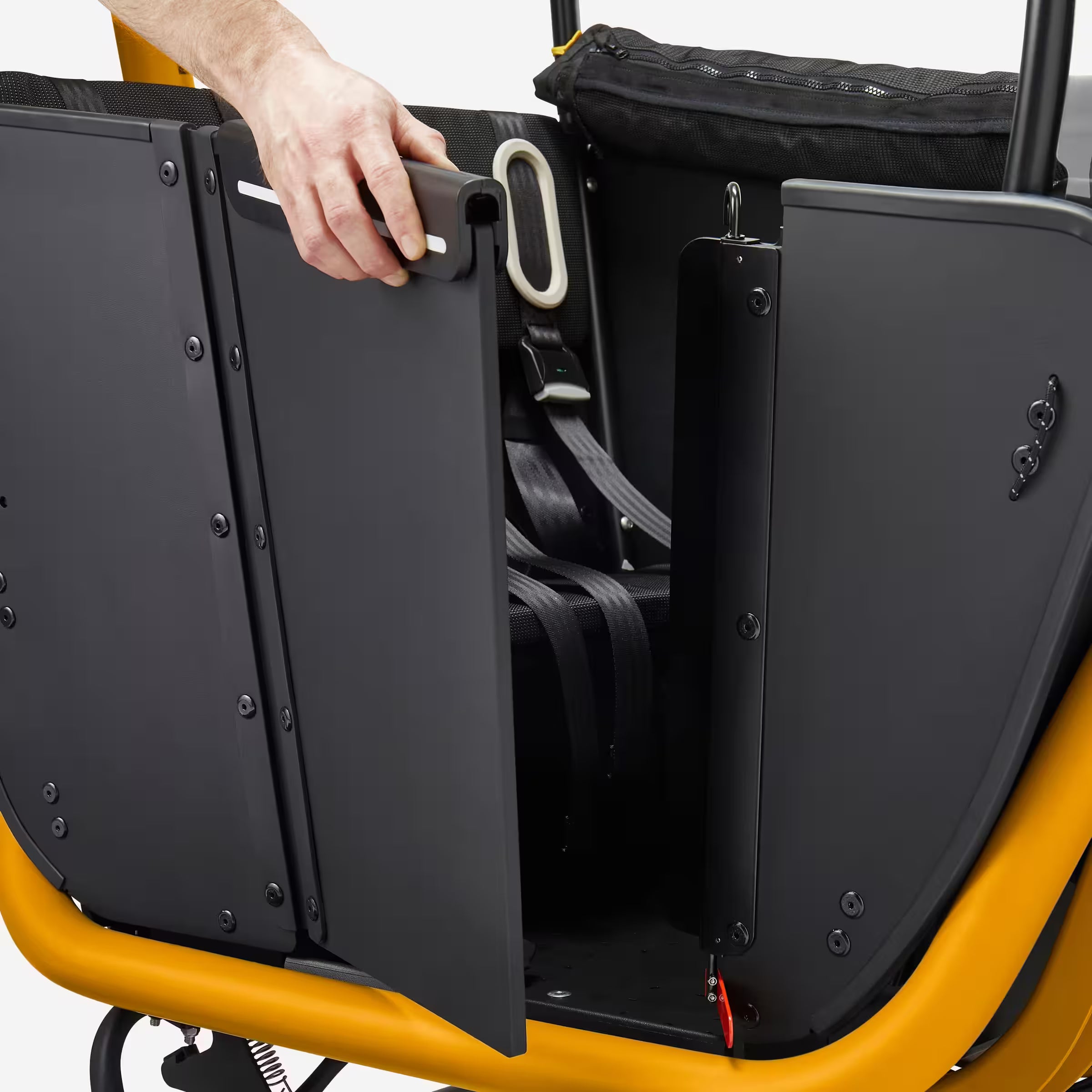 BTWIN - Velo cargo electrique biporteur famille f900e jaune